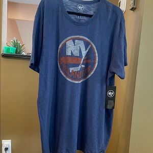 47 Brand New With Tags Navy & Orange NY Islanders Graphic Tee - Men's, XL